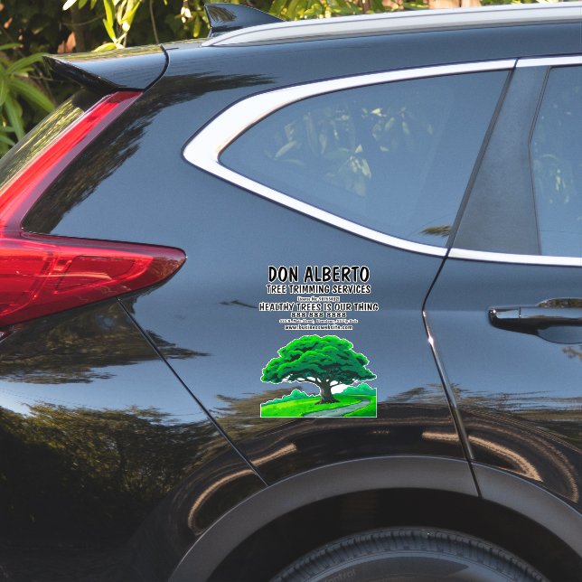 Eichenbaum-Logo | Benutzerdefinierter Baumschnitt- Aufkleber (Auto Seite)