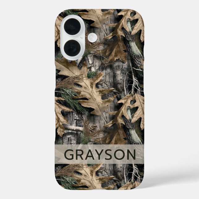 Eichenbaum-Tarnung Personalisiertes Case-Mate iPho iPhone Hülle (Rückseite)