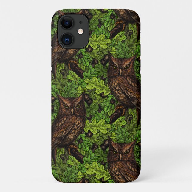 Eichenbäume, grün und braun Case-Mate iPhone hülle (Rückseite)
