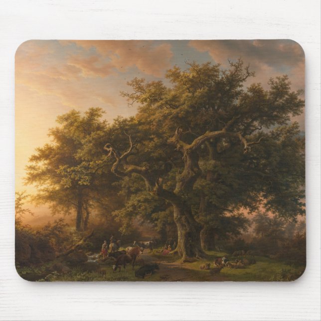 Eichenbäume in einer Waldlandschaft (Waldlandschaf Mousepad (Vorne)