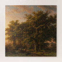 Eichenbäume in einer Waldlandschaft (Waldlandschaf