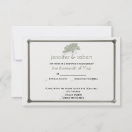 Eichenbaumplantation Hochzeitsaktionskarte RSVP Karte