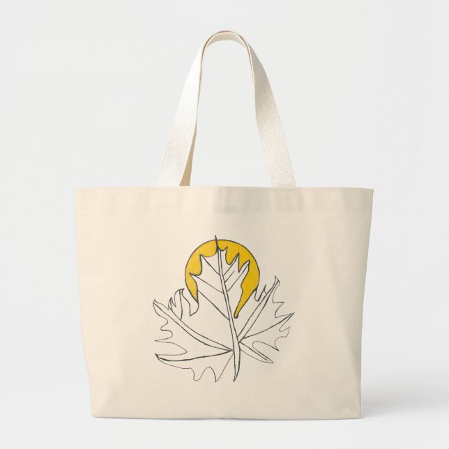 Eichenblatt-Tasche Jumbo Stoffbeutel (Vorne)