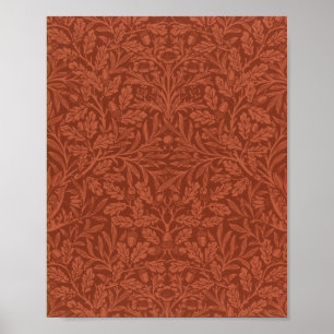 Eichendesign mit Eicheln und Blättern von William Poster