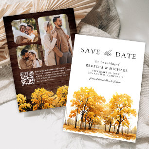 Eichenfalle Foto QR-Code Hochzeit Save The Date