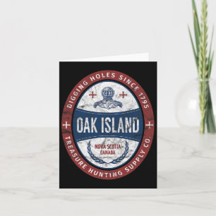 Eicheninsel Schatzsuche Retro Templar Ritter T Karte