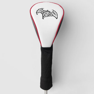 Eichenlaub-Golf-Schlagkopfabdeckung in Fledermausf Golf Headcover