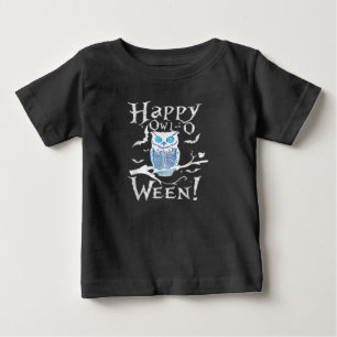 Eichenliebhaber  Happy Owl Funny Owl Halloween Kos Baby T-shirt