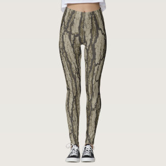 Eichenrinden-Tarnmuster-Grafik Leggings