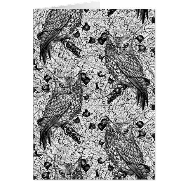 Eichenwälder, schwarz-weiß (Vorne)