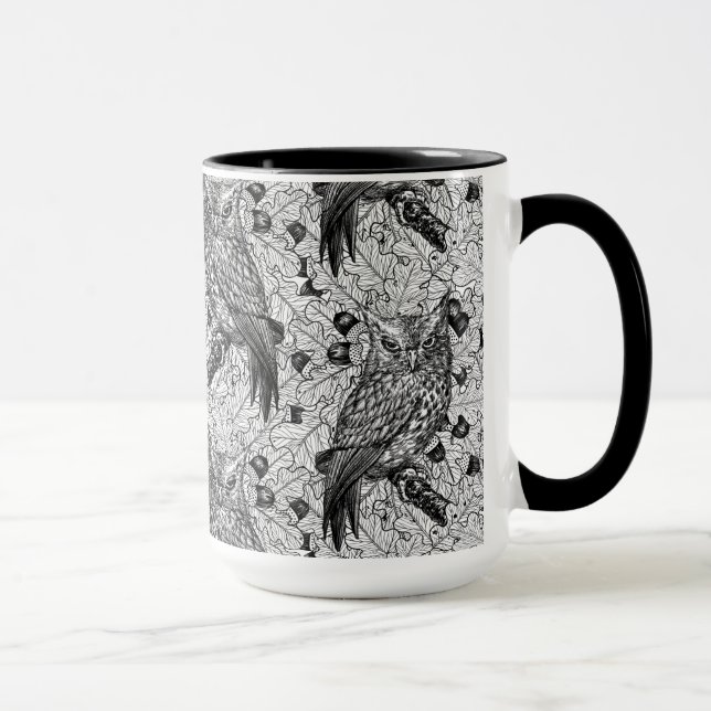 Eichenwälder, schwarz-weiß tasse (Rechts)