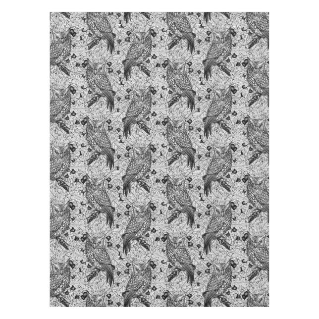 Eichenwälder, schwarz-weiß tischdecke (Vorderseite)