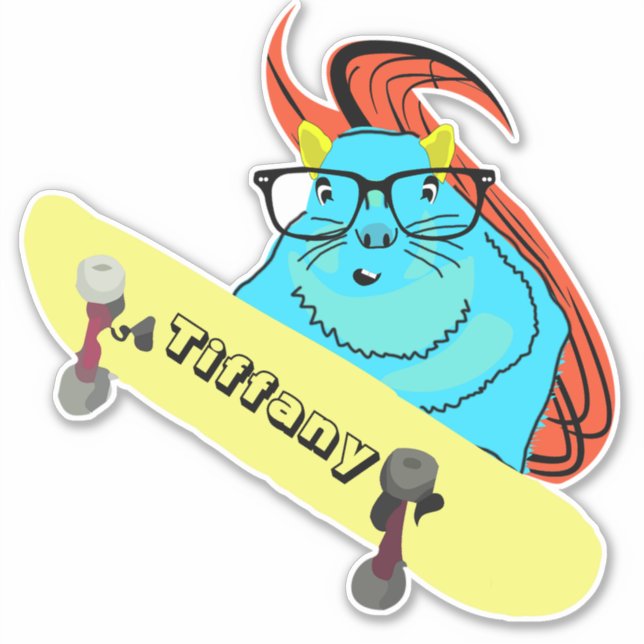 Eichhörnchen #131 Girls Name Aufkleber (Vorderseite)