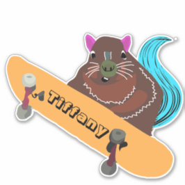 Eichhörnchen #132 Girls Name Aufkleber