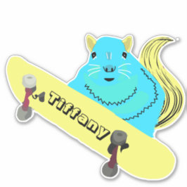 Eichhörnchen #134 Girls Name Aufkleber