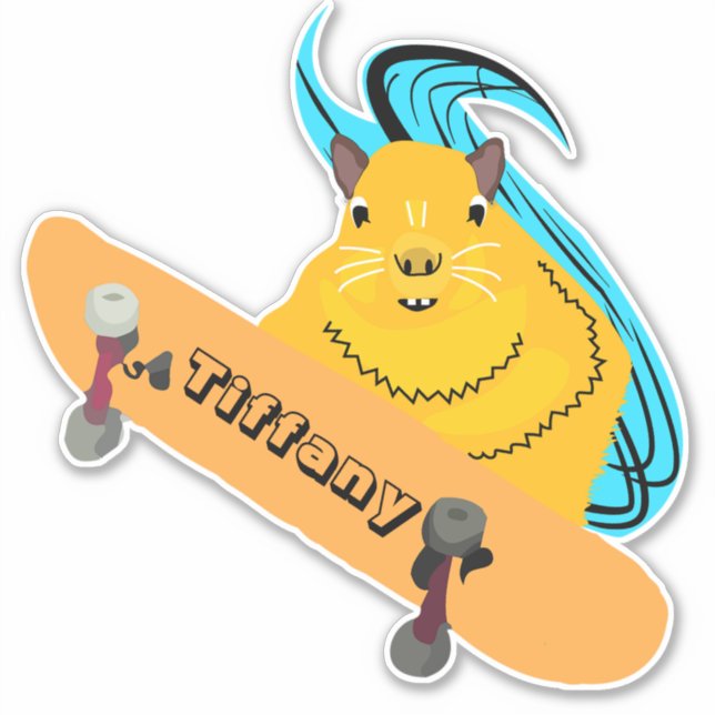 Eichhörnchen #141 Girls Name Aufkleber (Vorderseite)