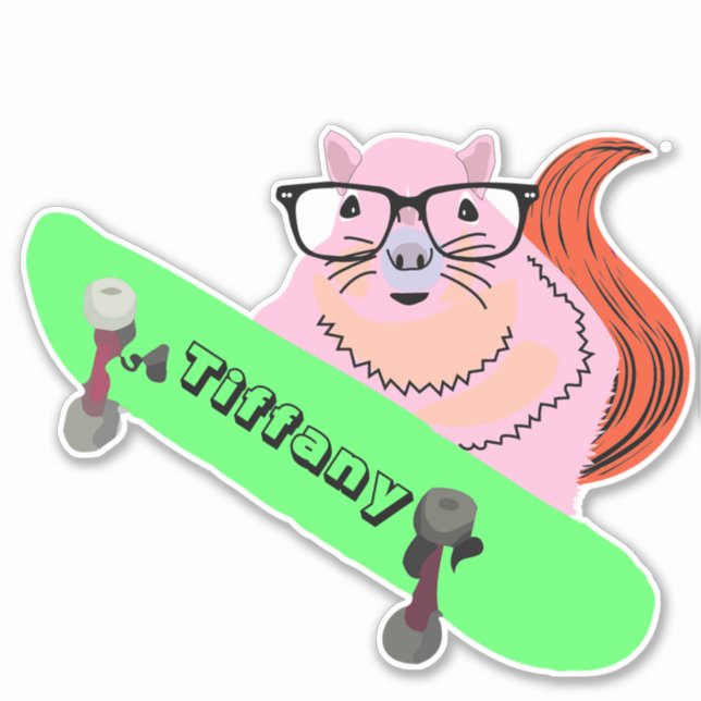 Eichhörnchen #149 Girls Name Aufkleber (Vorderseite)