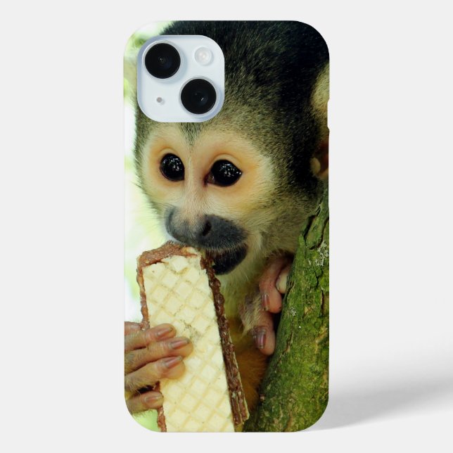 Eichhörnchen Affe isst einen Wafer Biscuit Case-Mate iPhone Hülle (Rückseite)