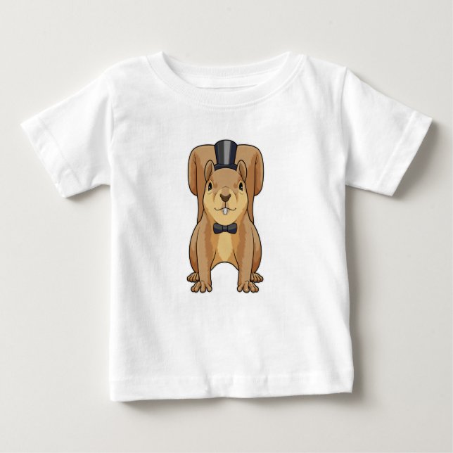 Eichhörnchen als Grobhirte mit Anzug Baby T-shirt (Vorderseite)