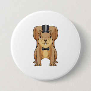 Eichhörnchen als Grobhirte mit Anzug Button