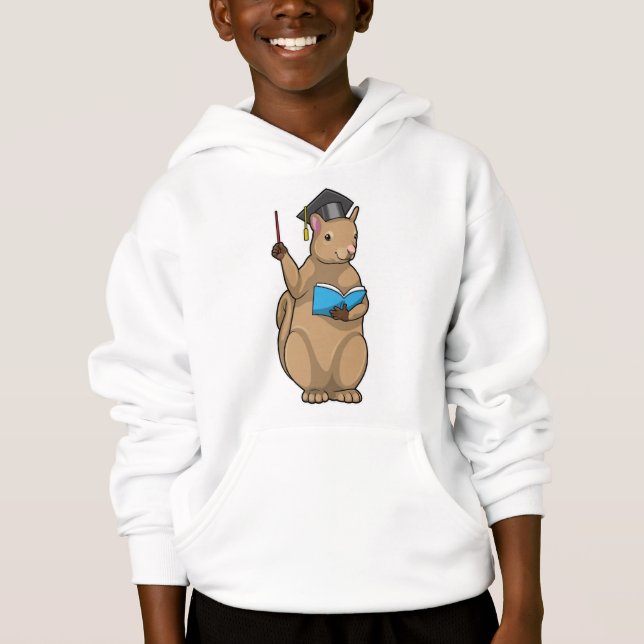 Eichhörnchen als Lehrerin mit Buch Hoodie (Vorderseite)