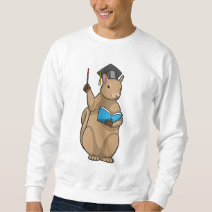 Eichhörnchen als Lehrerin mit Buch Sweatshirt