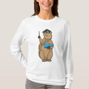 Eichhörnchen als Lehrerin mit Buch T-Shirt