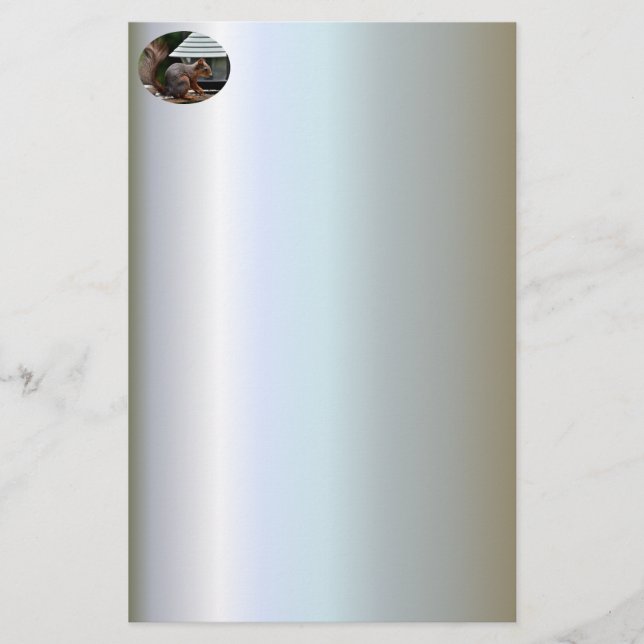 Eichhörnchen am Vogelfeeder Briefpapier (Vorderseite)