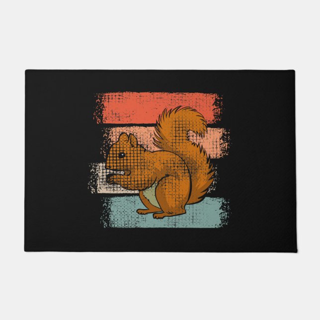 Eichhörnchen Animal Retro Fußmatte (Vorderseite)