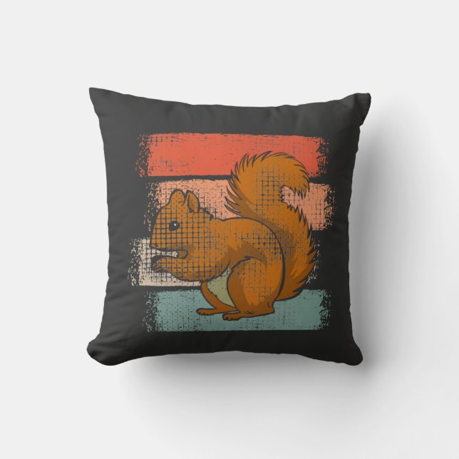 Eichhörnchen Animal Retro Kissen (Vorderseite)
