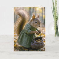 Eichhörnchen-Ansammlung zum Geburtstag in ihrer Ta
