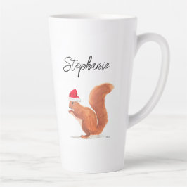 Eichhörnchen Aquarelltier Weihnachten Milchtasse