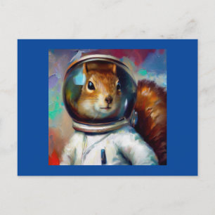 Eichhörnchen Astronaut Postkarte