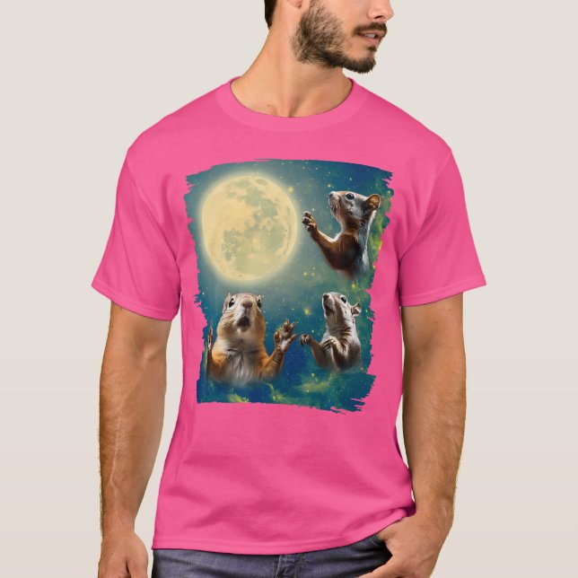 Eichhörnchen auf den Mondeichhörnchen T-Shirt (Vorderseite)
