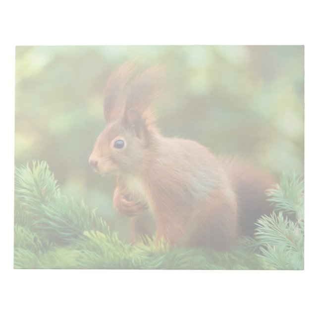 Eichhörnchen auf einem Baum Notizblock (Vorderseite)