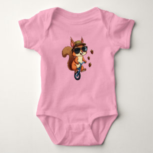 Eichhörnchen auf einem Bike Baby Strampler