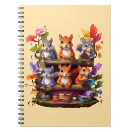 Eichhörnchen auf einem Holzbrett Notizblock