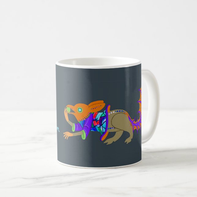 Eichhörnchen auf einem mittelalterlichen Rave Kaff Kaffeetasse (VorderseiteRechts)