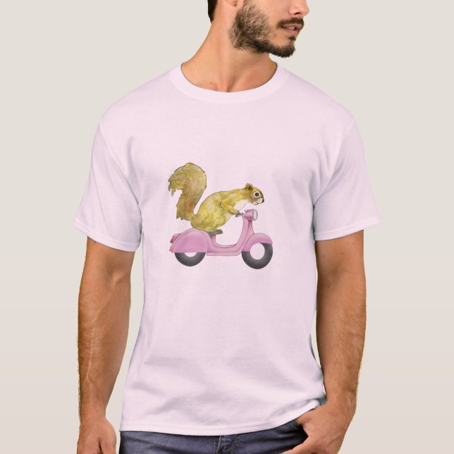 Eichhörnchen auf einem Vespa-T-Shirt T-Shirt (Vorderseite)
