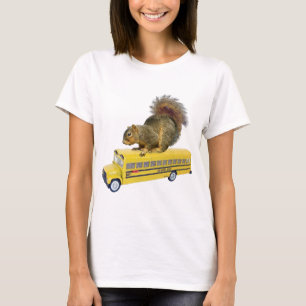 Eichhörnchen auf Schulbus T-Shirt