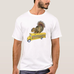 Eichhörnchen auf Schulbus T-Shirt