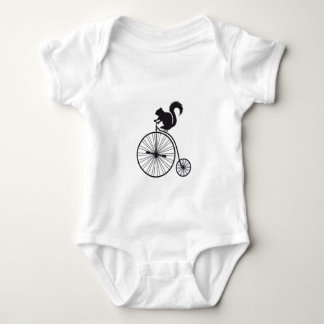 Eichhörnchen auf Vintagem Fahrrad Baby Strampler