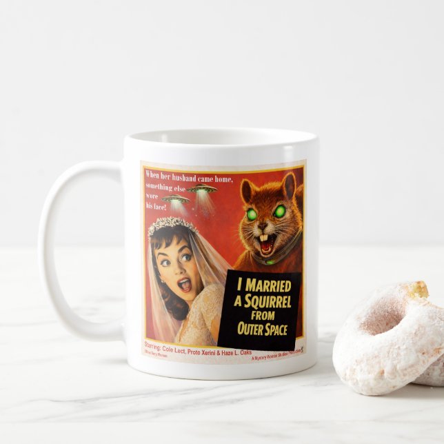 Eichhörnchen aus dem Weltraum Kaffeetasse (Mit Donut)