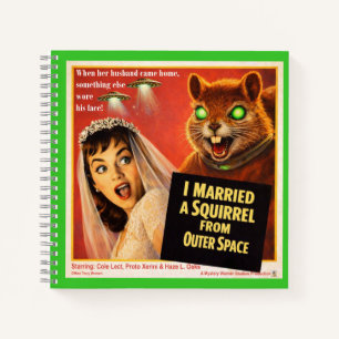 Eichhörnchen aus dem Weltraum-Parodie Notizbuch