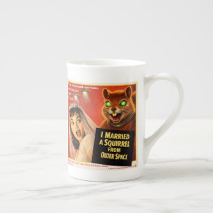 Eichhörnchen aus dem Weltraum Parodie Prozellantasse