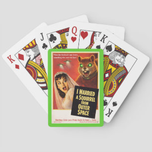Eichhörnchen aus dem Weltraum-Parodie Spielkarten