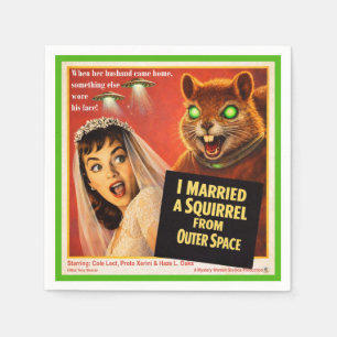 Eichhörnchen aus dem Weltraum Serviette