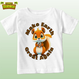 Eichhörnchen aus Holz machen Erde wieder groß Baby T-shirt