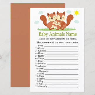 Eichhörnchen Baby Animes Name Game