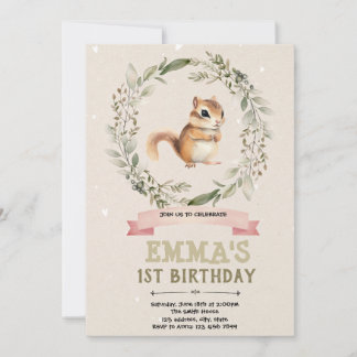 Eichhörnchen Baby Dusche Einladung